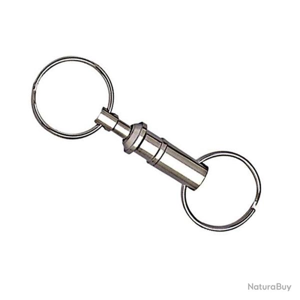 Attache rapide porte-cles chromee
