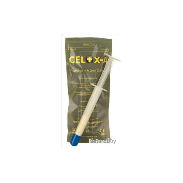 seringue remplit bessure par balle de granuler hemostatique