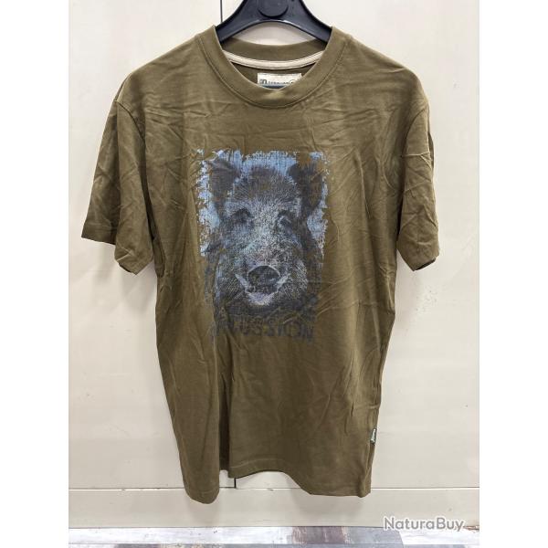 !! NEUF !! TEE SHIRT SERIGRAPHIE SANGLIER CHASSE taille M
