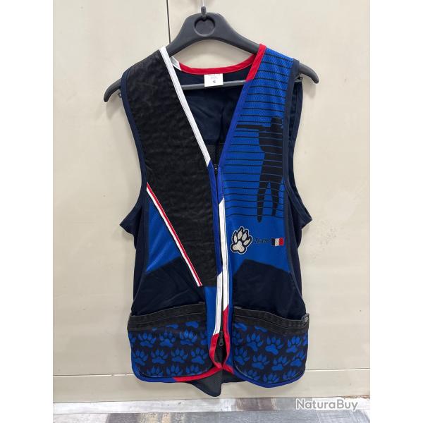 !! NEUF !! GILET DE BALL TRAP SHOOT OFF MATIERE TECHNIQUE COULEUR FRANCE TAILLE S