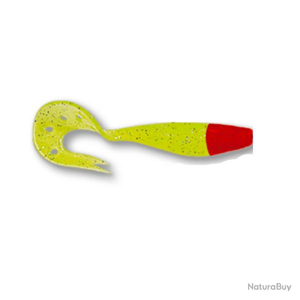 Leurre Souple Delalande Sandra 16cm Chartreuse t�te rouge