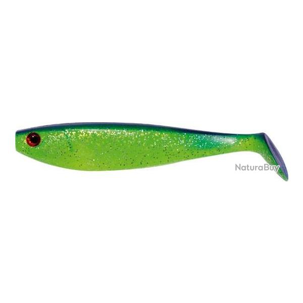 Leurre Souple Delalande Shad GT 11cm Chartreuse Dos Bleu