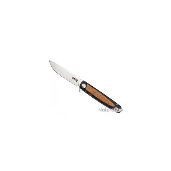 Couteau Herbertz  SELEKTION G10 NOIR/MARRON lame acier D2 satin avec  flipper 