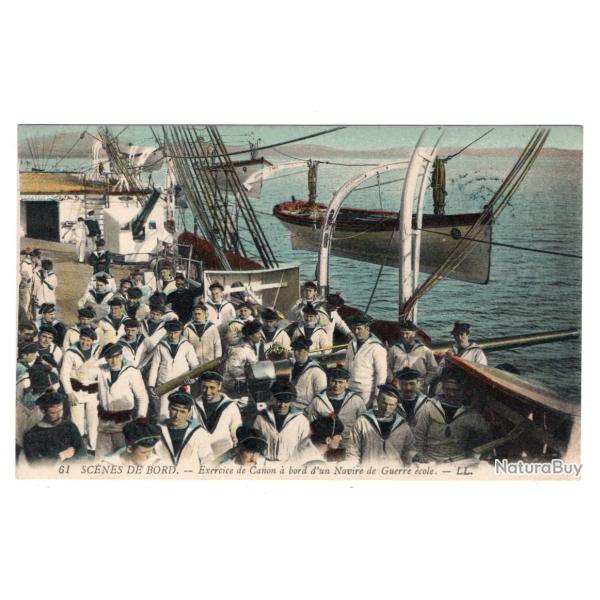 CPA- Marine Militaire - Sc�nes de Bord - Exercice de Canon � bord d'un Navire de Guerre �cole N�3252