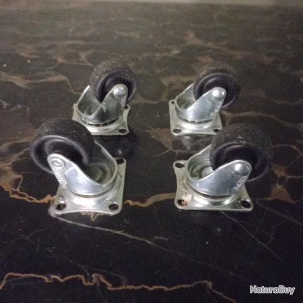 4 roulettes mini pour petit meuble