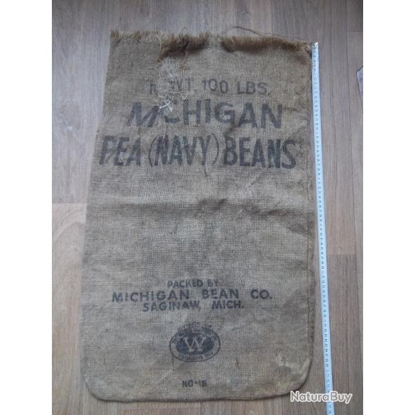 sac US Ww2 haricots blanc plan Marshall reconstruction de l'Europe