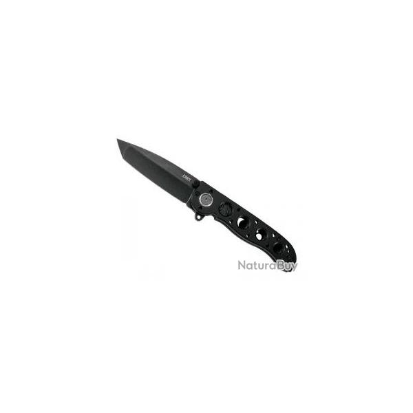 Couteau CRKT M16-02DB lame forme tanto acier D2 finition  blackwash  avec  flipper 
