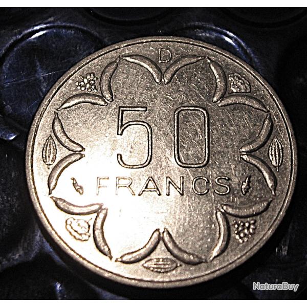 Afridue centrale piece de 50 francs 1977 ttb