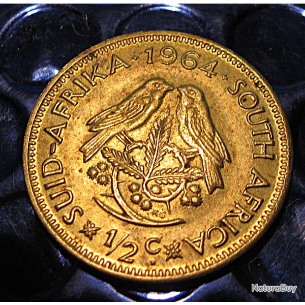 Afrique du sud piece de 1/2C 1964 (Jan Van Riebeek) diametre 25,5mm