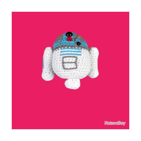 R2D2 Star Wars Guerre des Etoiles Amigurumi Crochet Fait Main Neuf * LIVRAISON GRATUITE *