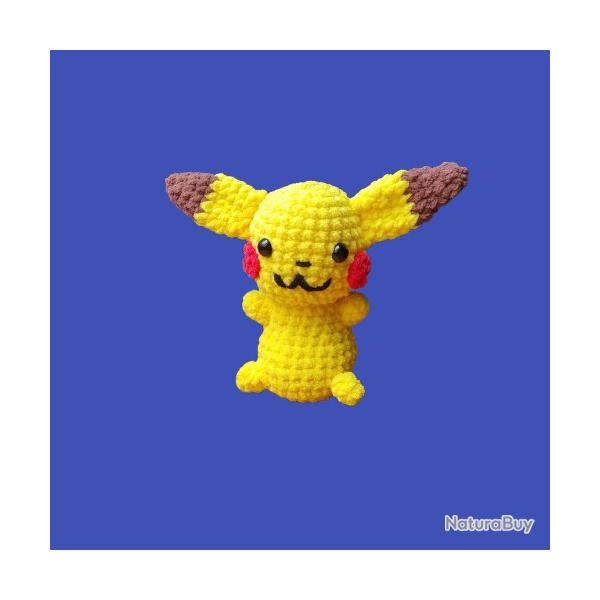 Pokmon Pikachu Amigurumi Crochet Peluche Fait Main Neuf * LIVRAISON GRATUITE *