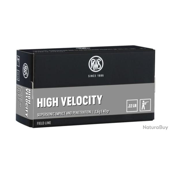 Munitions RWS 22 LR High Velocity 2.6g 40gr x2 boites