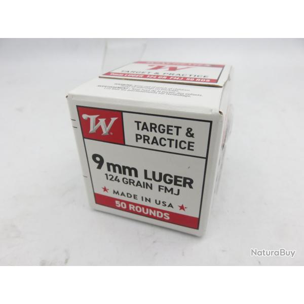 WINCHESTER SUPER X 9X19 124GR VRAC X50