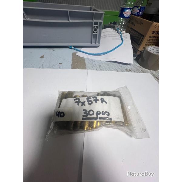 Lot douilles vrac  7x57r  mlang tir 1 fois 30