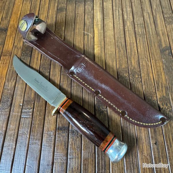 COUTEAU LINDER TRAVELLER COCOBOLO SOLINGEN ALLEMAGNE ROSTFREI �TUIS CEINTURE CUIR �TAT NEUF