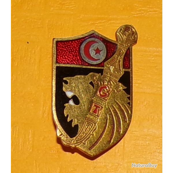 Goums de TUNISIE, Augis Saint Barth�l�my, dos lisse , �cu rouge et noir t�te de lion dor� koumia