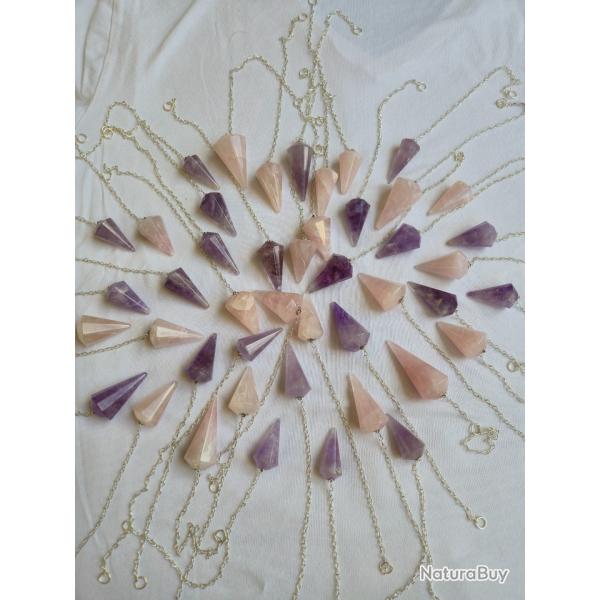 Pendul cristal de roche