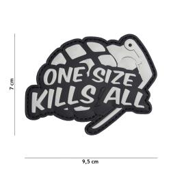 Patch 3D PVC One size kills all (101 Inc) Wolf Grey