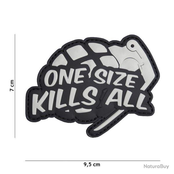 Patch 3D PVC One size kills all (101 Inc) Wolf Grey