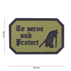 Patch 3D PVC To serve and protect (101 Inc) OD