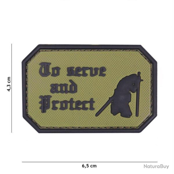Patch 3D PVC To serve and protect (101 Inc) OD