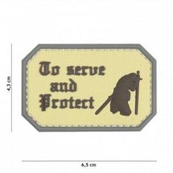 Patch 3D PVC To serve and protect (101 Inc) Coyote