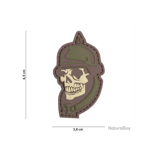 Patch 3D PVC Skull Casque WWI (101 Inc) Multicam