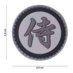 Patch 3D PVC Kanji Samourai (101 Inc) Wolf Grey