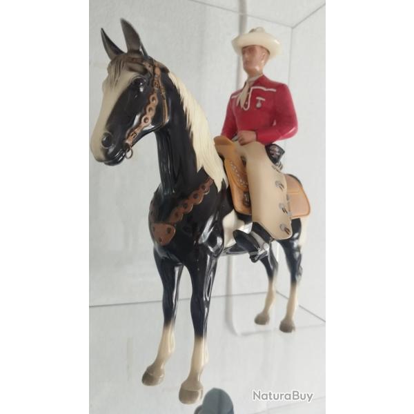 Figurine vintage 1950s Hartland plastics 900 series 12" red shirt champ cowboy figure
