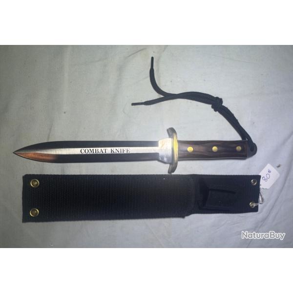 Couteau de Combat Neuf avec Fourreau - 30 cm