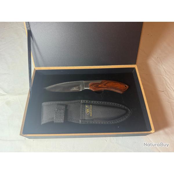 Couteau fixe VA Made in Spain - Manche bois + �tui