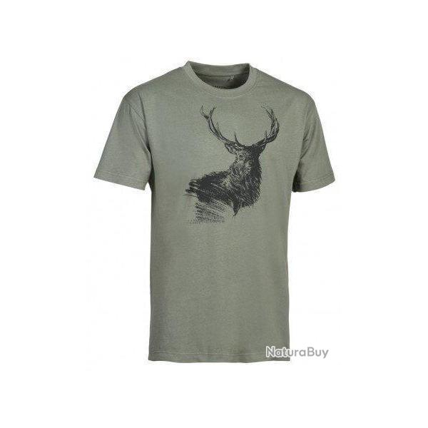 Tee Shirt Cerf kaki VERNEY CARRON