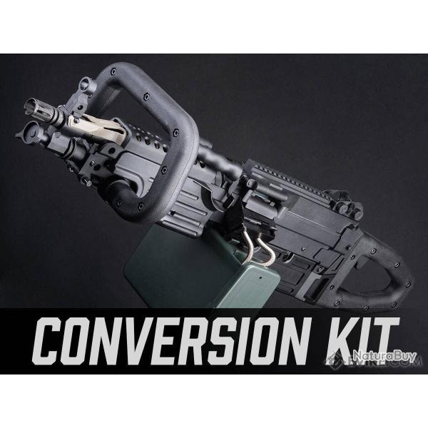 "Mugen Fire" Custom ChainSAW Zombie Killer Conversion Kit pour M249 A&K - Black - Matrix