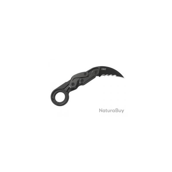 Couteau karambit CRKT PROVOKE  lame Hawkbill  dents acier D2 revtement nitrure de titane noir