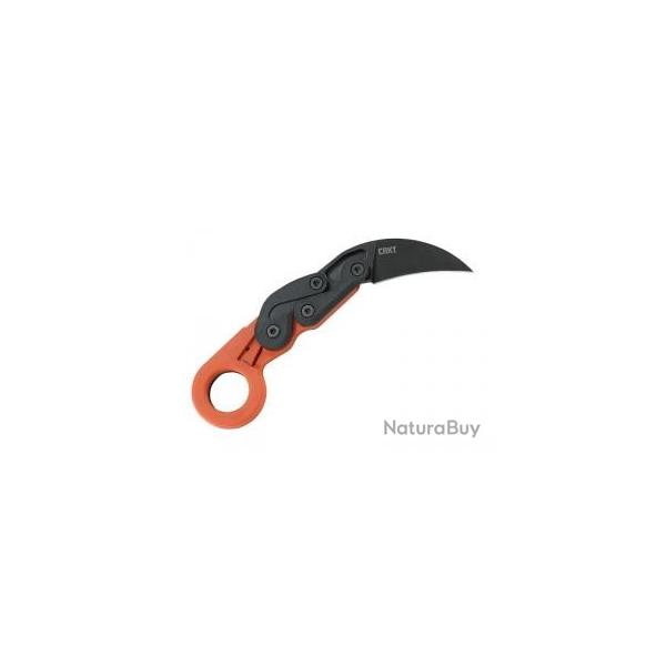 Couteau karambit CRKT PROVOKE ORANGE  lame Hawkbill acier 1.4116 finition  blackwash 