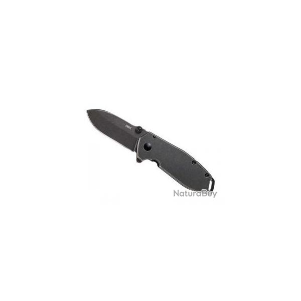 Couteau CRKT SQUID ASSISTED lame acier 8Cr14MoV avec  flipper  Finition  Blackwash 
