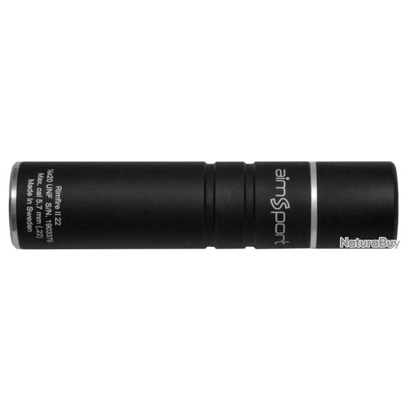 Silencieux r�ducteur de son Aimsport RIMFIRE II cal.22lr 1/2"x20 unf