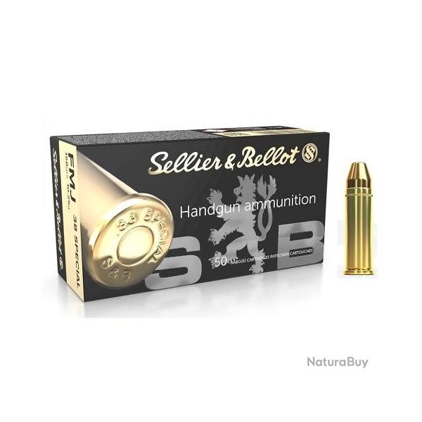 MUNITION SELLIER BELLOT 38 SPECIAL 158 GR FMJ X50