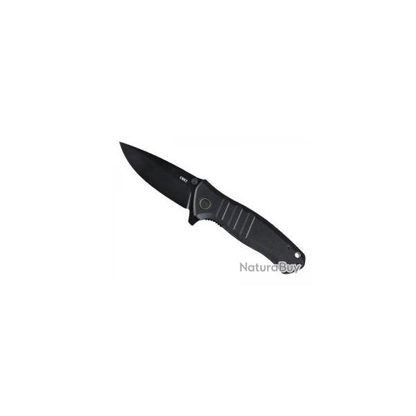 Couteau CRKT DEXTRO lame acier D2 revtement nitrure de titane noir avec  flipper 