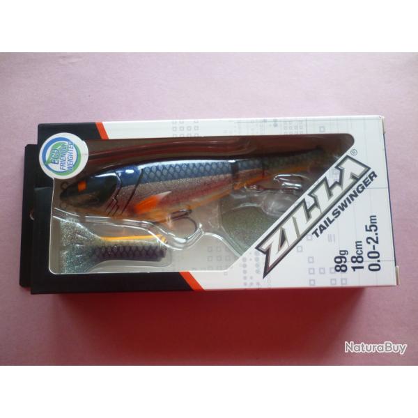 LEURRE HYBRIDE ARTICULE ZILLA TAILSWINGER 18CM - 89 g modle Two Tone Fegis