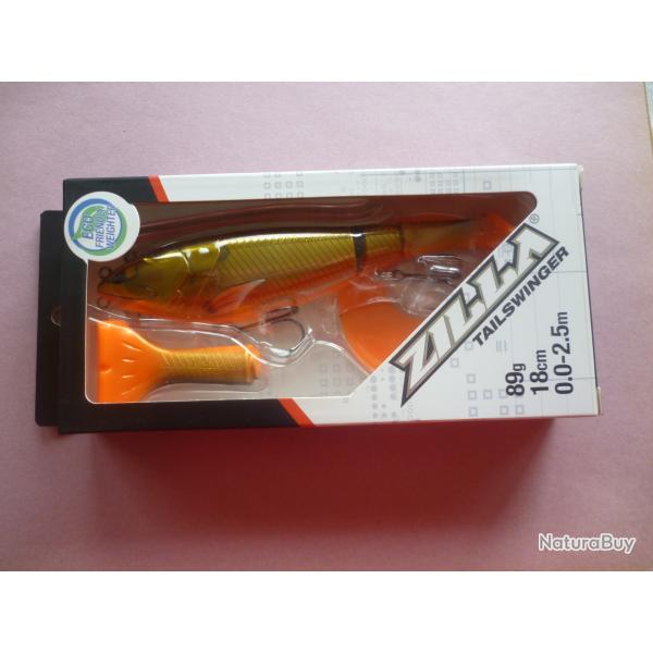 LEURRE HYBRIDE ARTICULE ZILLA TAILSWINGER 18CM - 89 g modle Daybreak