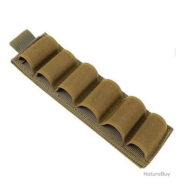 Cartouchi�re velcro 6 munitions calibre 12 - kaki - livraison gratuite