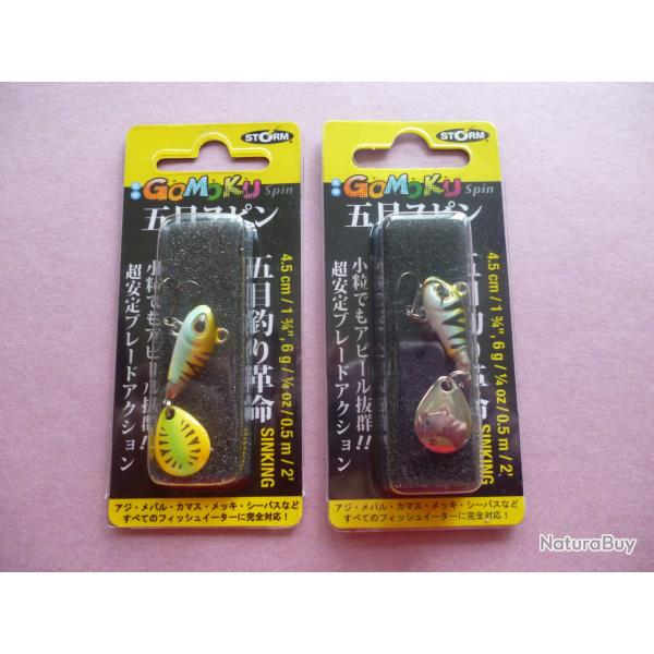 LOT DE 2 LEURRES STORM  GOMOKU SPIN JAPON