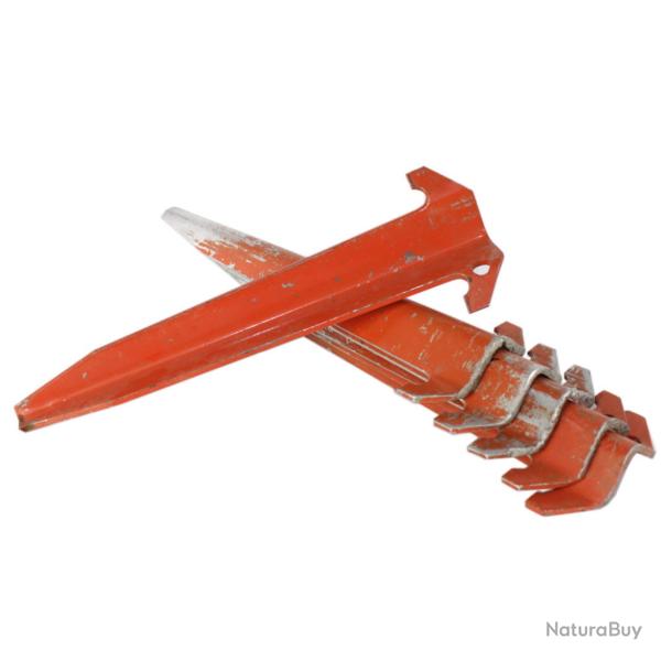 6 piquets US en aluminium