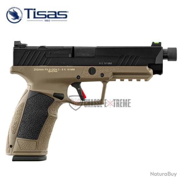 Pistolet TISAS PX-9 Tactical 5'' Cal 9x19 mm Bicolore Filet