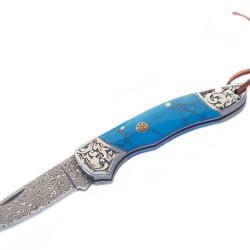 Albainox 25070 Couteau Pliant de Poche - Lame Damas