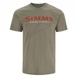 Tee shirt SIMMS Logo T shirt Simms Orange Military Heather