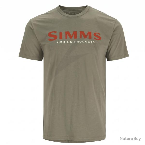 Tee shirt SIMMS Logo T shirt Simms Orange Military Heather