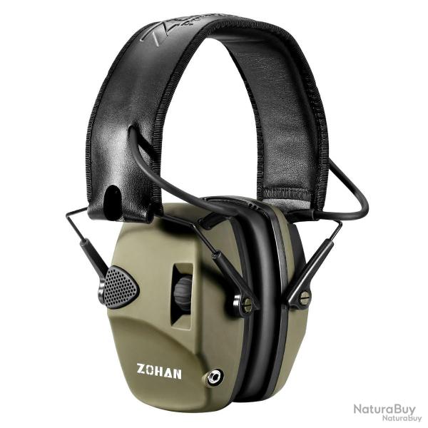 Casque antibruit �lectronique zohan - vert - livraison gratuite