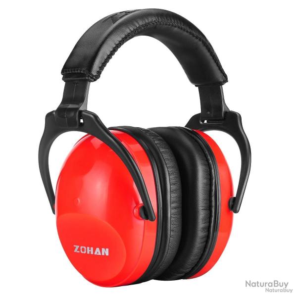 Casque antibruit pour enfant zohan - nrr 22db - rouge - livraison gratuite